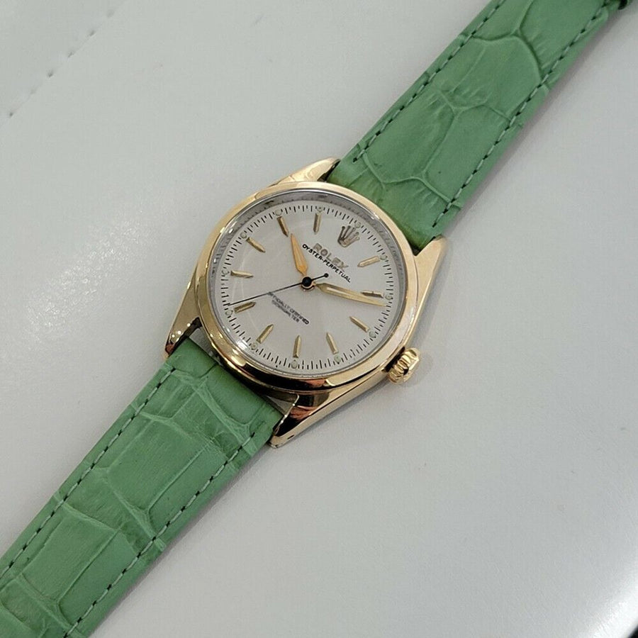 Mens Rolex Oyster Perpetual Ref 6634 34mm 1950s Gold Capped Automatic RA141G