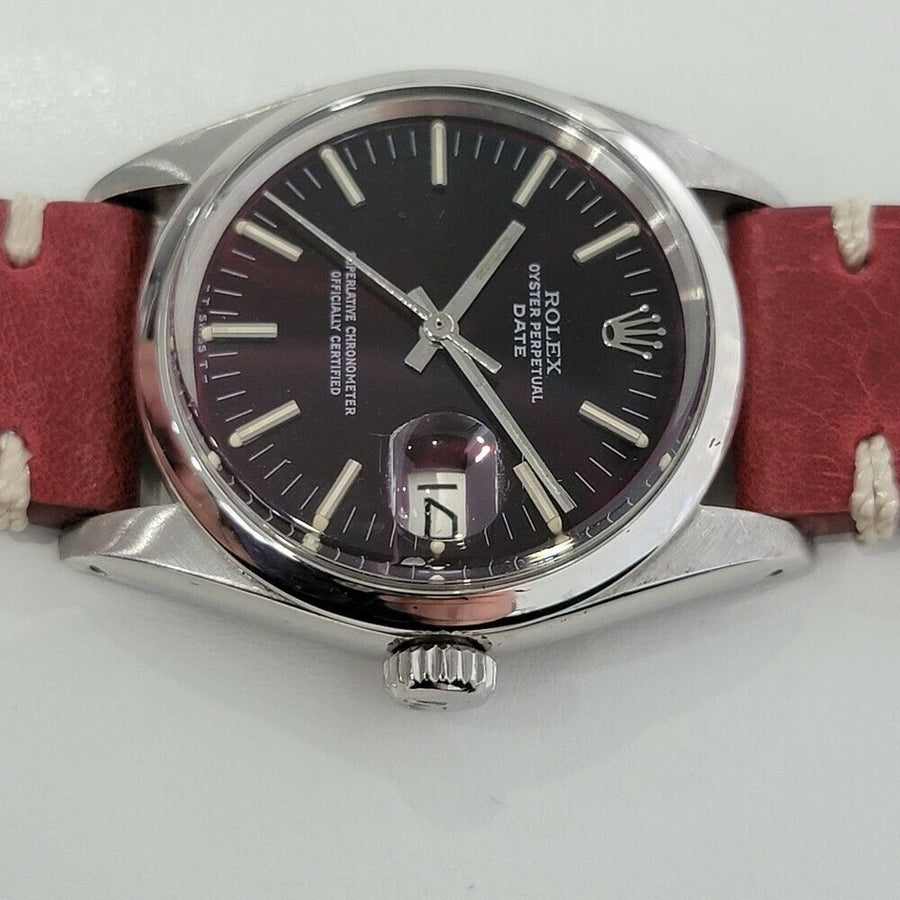 Mens Rolex Oyster Perpetual Date Ref 1501 35mm Automatic 1960s Vintage RA111