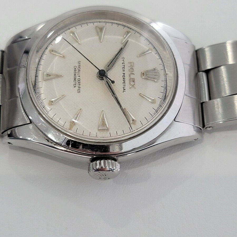 Mens Rolex Oyster Perpetual Ref 6284 34mm Bubbleback 1950s Automatic Swiss RA192