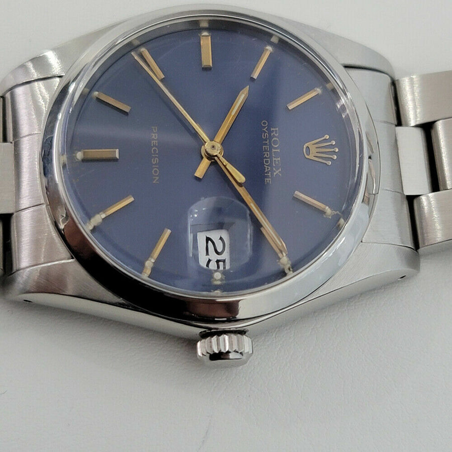 Mens Rolex Oysterdate Precision w Orig Papers Ref 6694 34mm Manual 1980s RA217