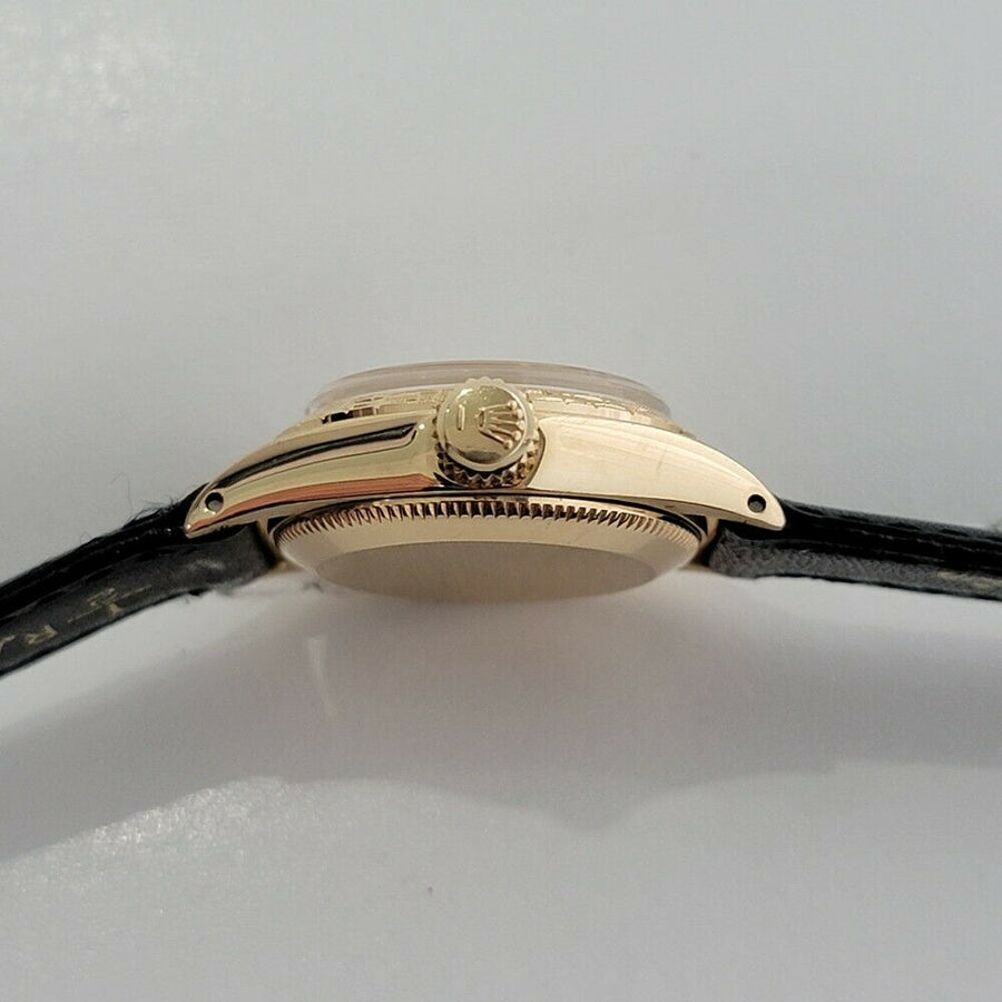 Ladies Rolex Oyster Perpetual Ref 6802 25mm 18k Gold Automatic 1960s RA135