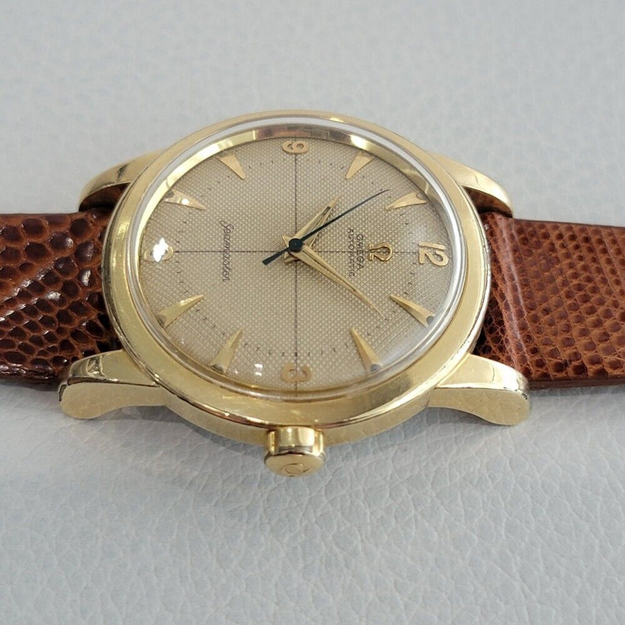 Mens Omega Seamaster 2577 34mm 14K Gold Capped Automatic 1950s All Original JM7