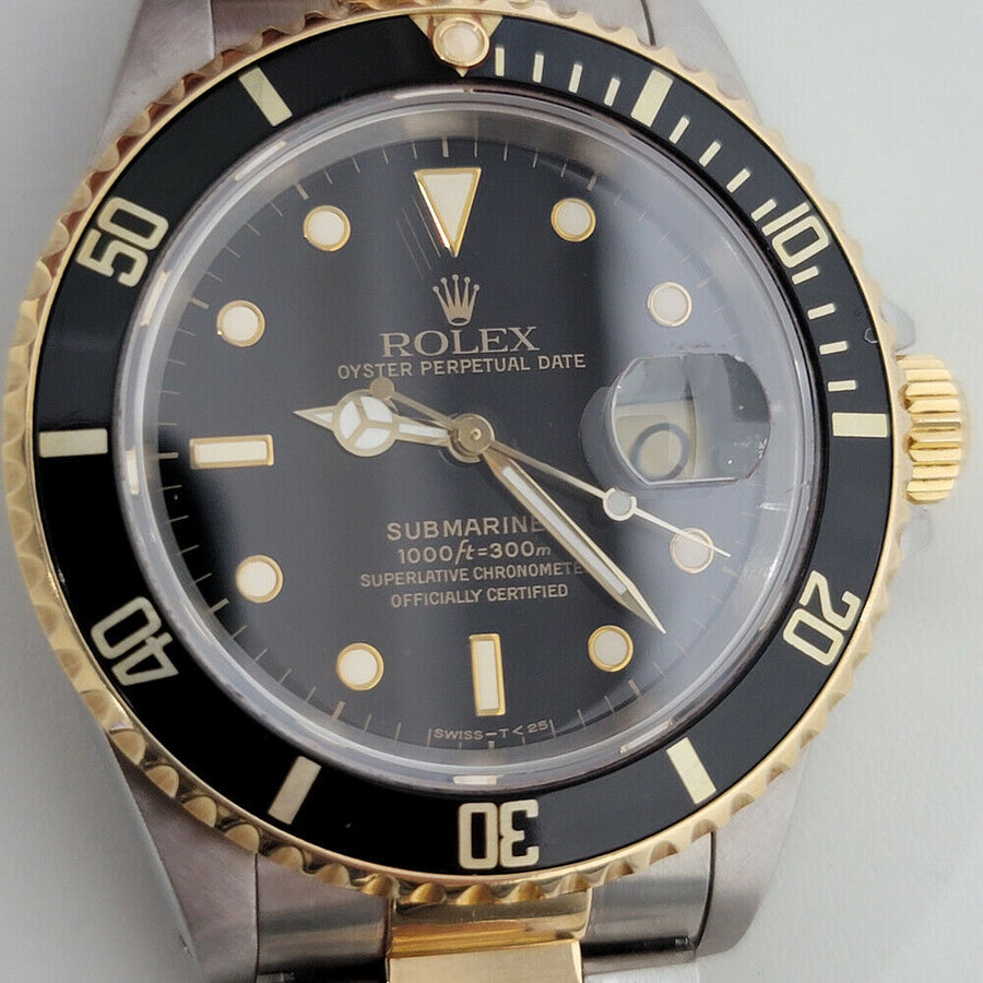 Mens Rolex Submariner Ref 16613 Date Automatic 1980s All Original w Pouch RJC122