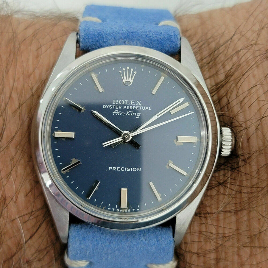 Mens Rolex Oyster Perpetual Air-King Ref 5500 34mm Automatic 1970s Vintage RA197