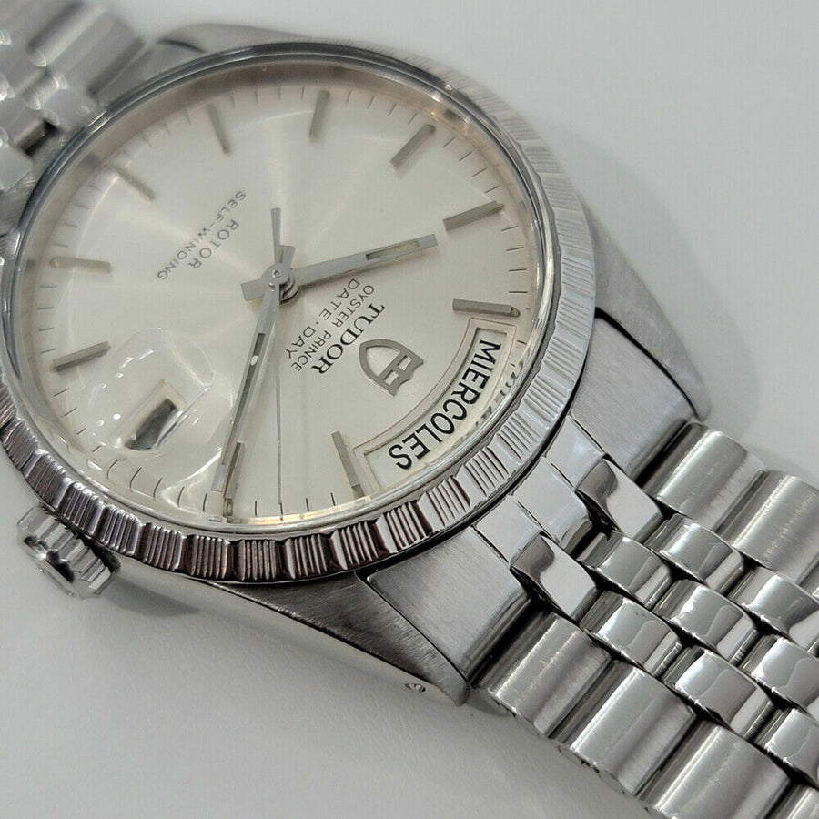 Mens Tudor Rolex Oyster Prince Ref 94510 Date Day 36mm 1980s Auto Swiss RA251S