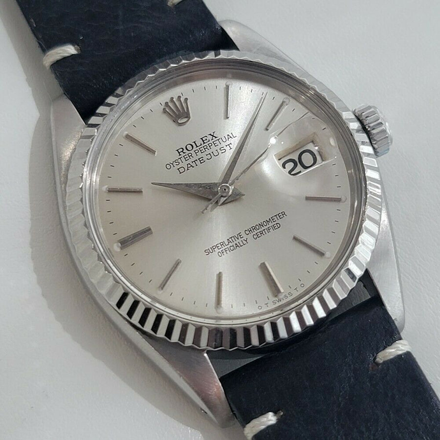 Mens Rolex Oyster Datejust 1601 36mm 18k Gold SS Automatic 1960s Vintage RJC202B