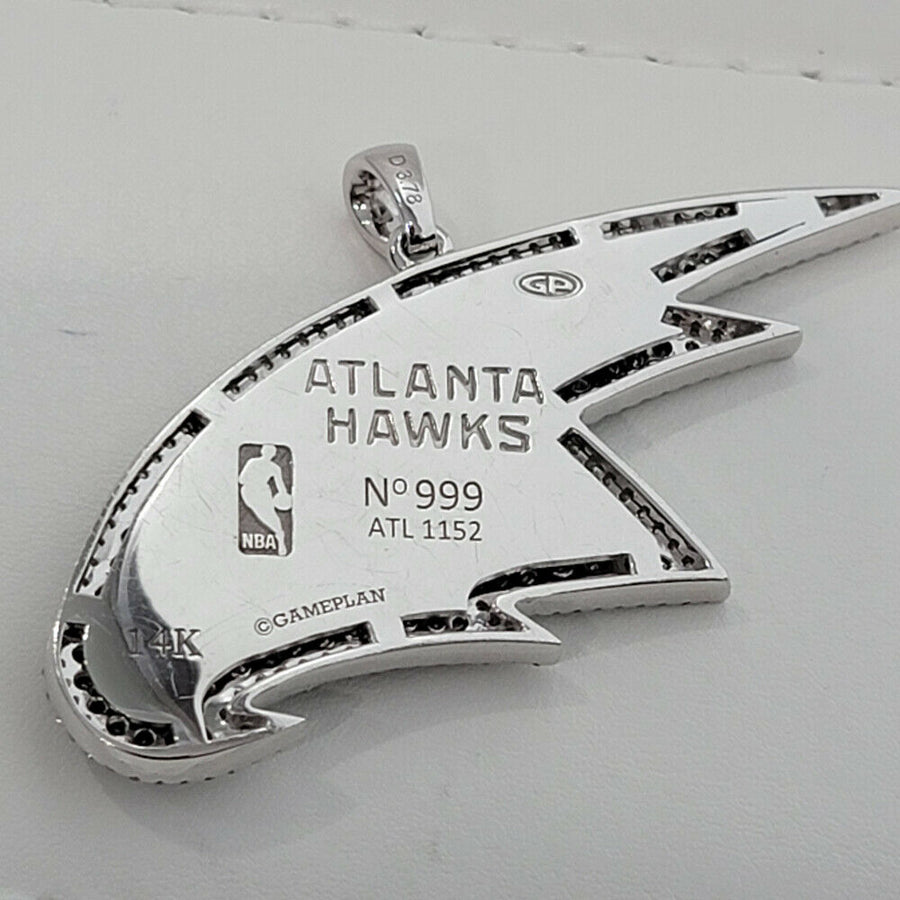 Official Licensed NBA Atlanta Hawks 14k Solid Gold Diamond Pendant by Gameplan
