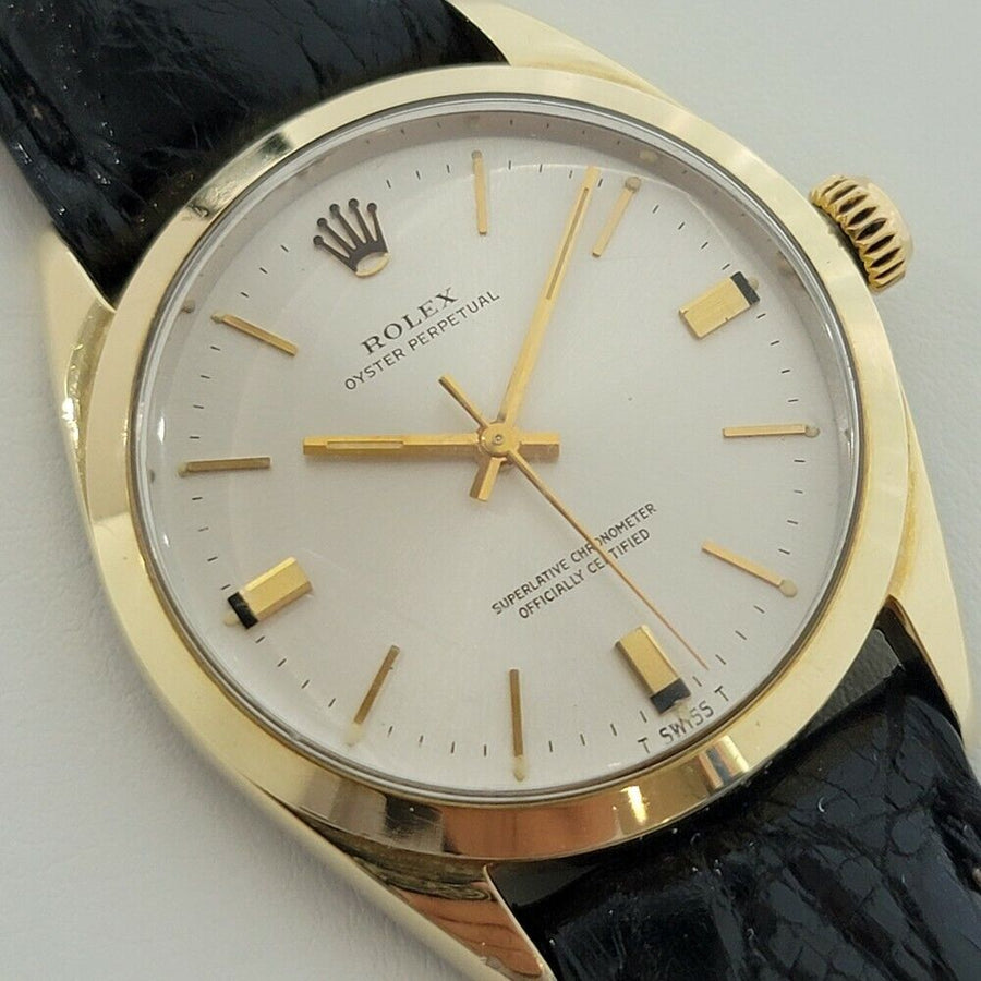 Mens Rolex Oyster Perpetual 1024 34mm Gold Capped 1960s Automatic Vintage RA292