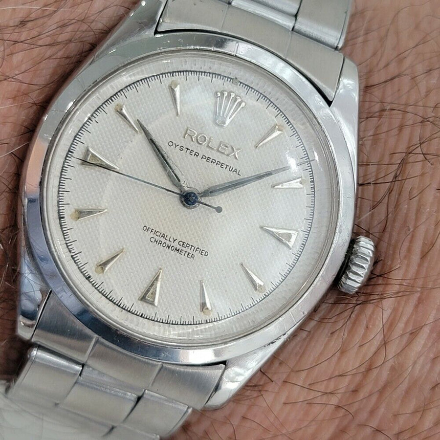 Mens Rolex Oyster Perpetual Ref 6284 34mm Bubbleback 1950s Automatic Swiss RA192