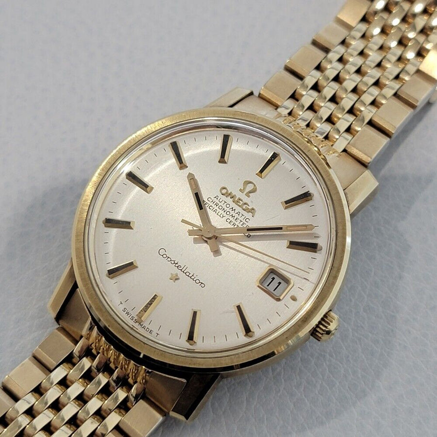 Mens Omega Constellation 35mm 14K Gold Capped Automatic 1960s All Original JM16