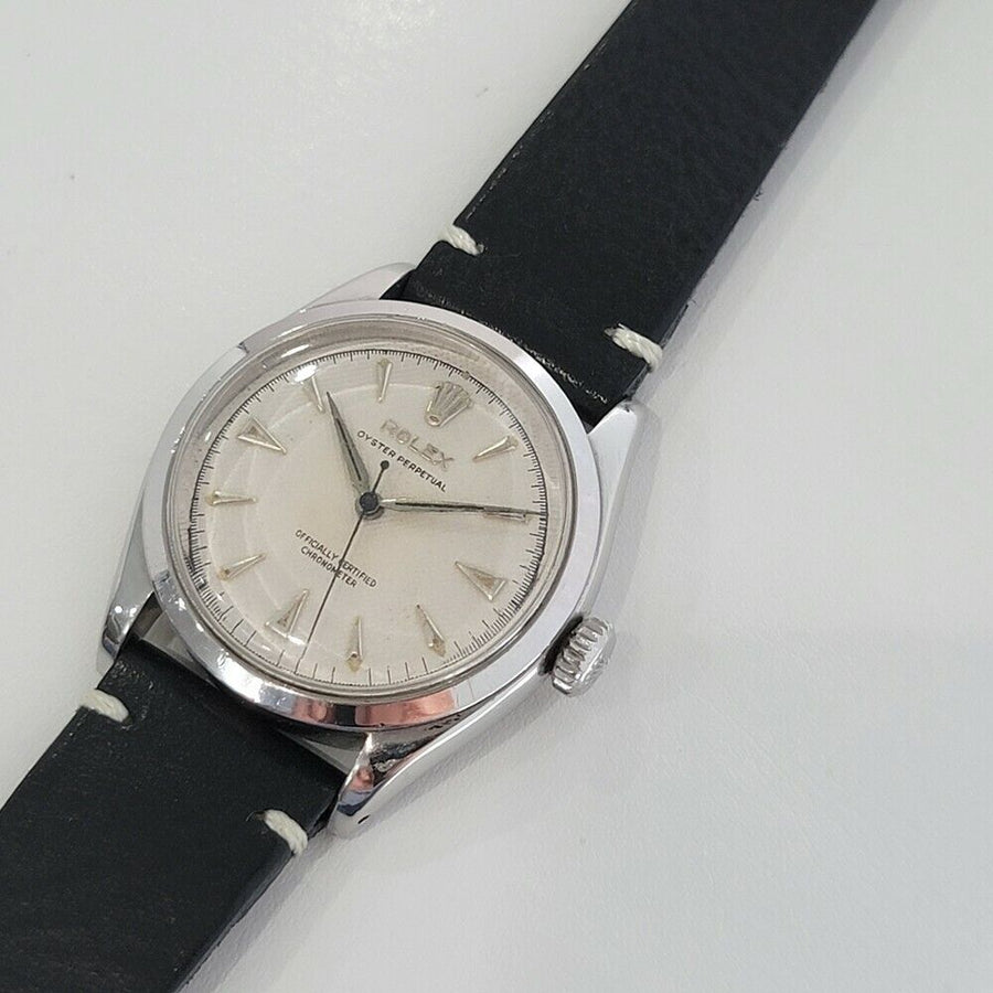 Mens Rolex Oyster Perpetual 6284 34mm Bubbleback 1950s Automatic Vintage RA192B