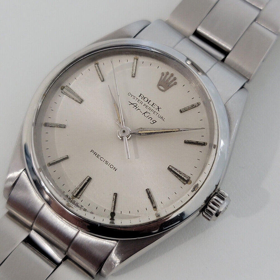 Mens Rolex Oyster Precision Ref 1002 Air King 34mm Automatic 1960s w Paper RA249