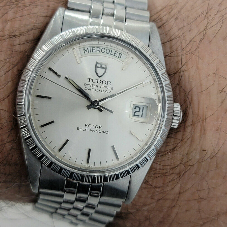 Mens Tudor Rolex Oyster Prince Ref 94510 Date Day 36mm 1980s Auto Swiss RA251S