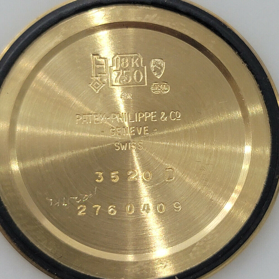 Mens Patek Philippe Calatrava 3520 32mm 18k Gold Hand-Wind 1970s Original RJC160