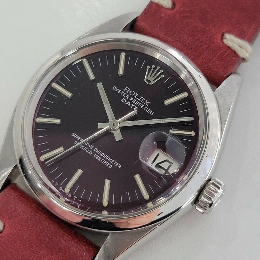 Mens Rolex Oyster Perpetual Date Ref 1501 35mm Automatic 1960s Vintage RA111