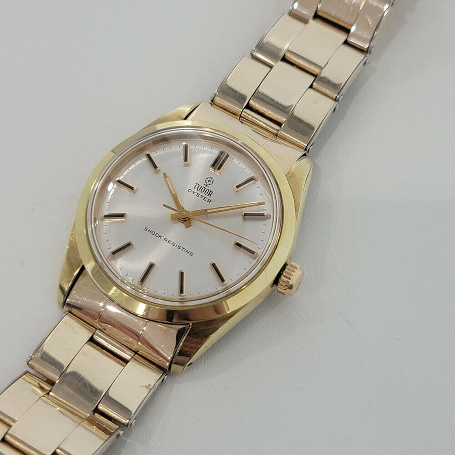 Mens Tudor Oyster Ref 7991 1 34mm Gold Capped Hand Wind 1970s