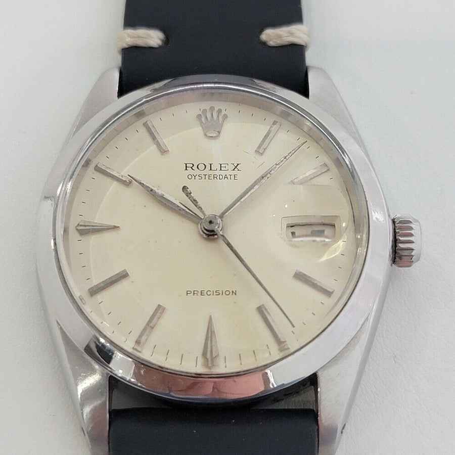 Mens Rolex Oysterdate Precision Ref 6694 34mm 1960s Manual Wind Vintage RA207