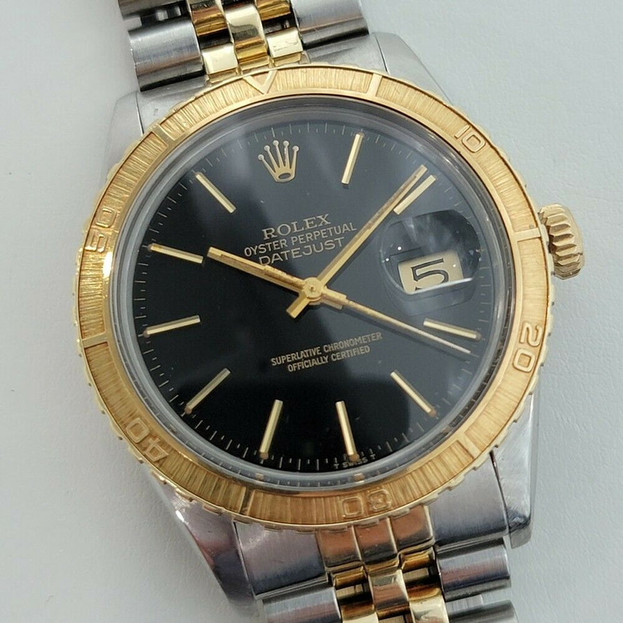 Rolex Men's Datejust Ref 16253 Thunderbird 18k Gold SS Automatic 1970s RA297