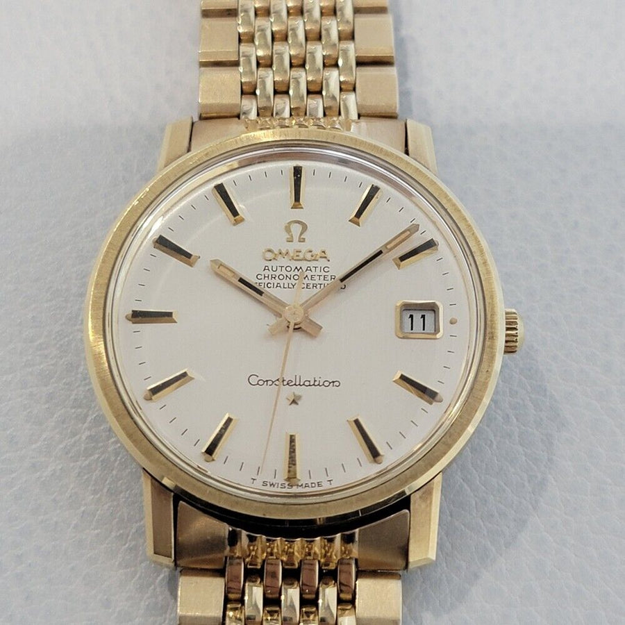 Mens Omega Constellation 35mm 14K Gold Capped Automatic 1960s All Original JM16