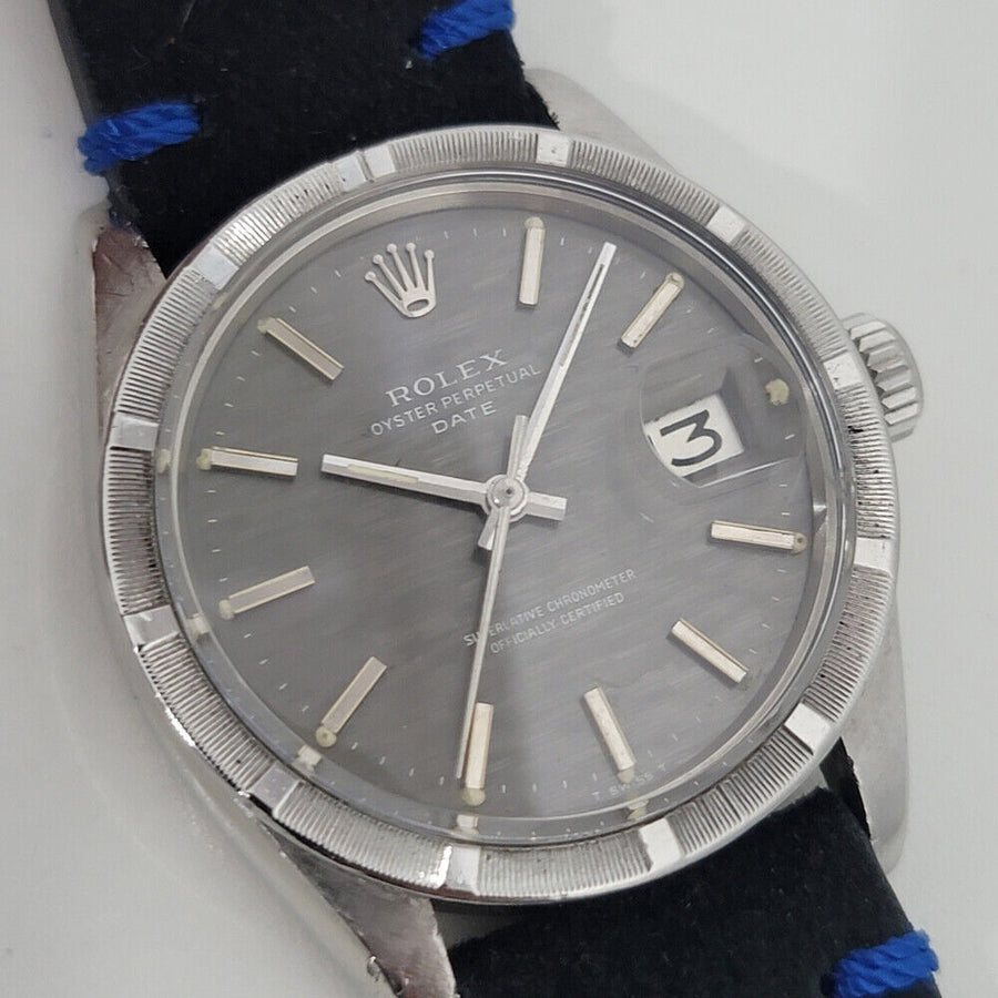 Mens Rolex Oyster Perpetual Date 1970s Ref 1501 35mm Automatic Vintage RJC181